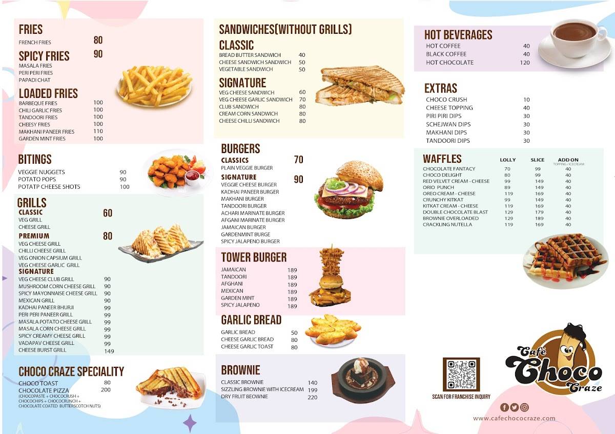 Cafe Choco Craze menu