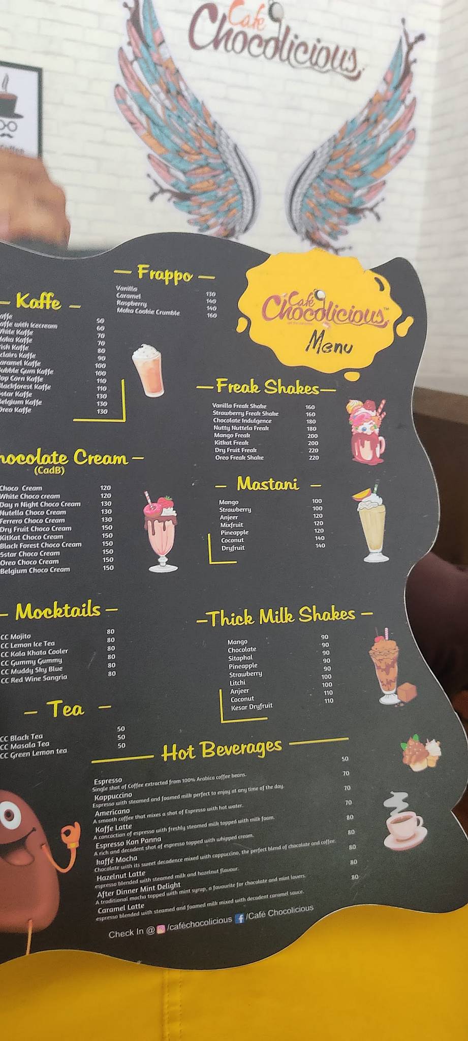 Cafe Chocolicious Chhatarpur menu