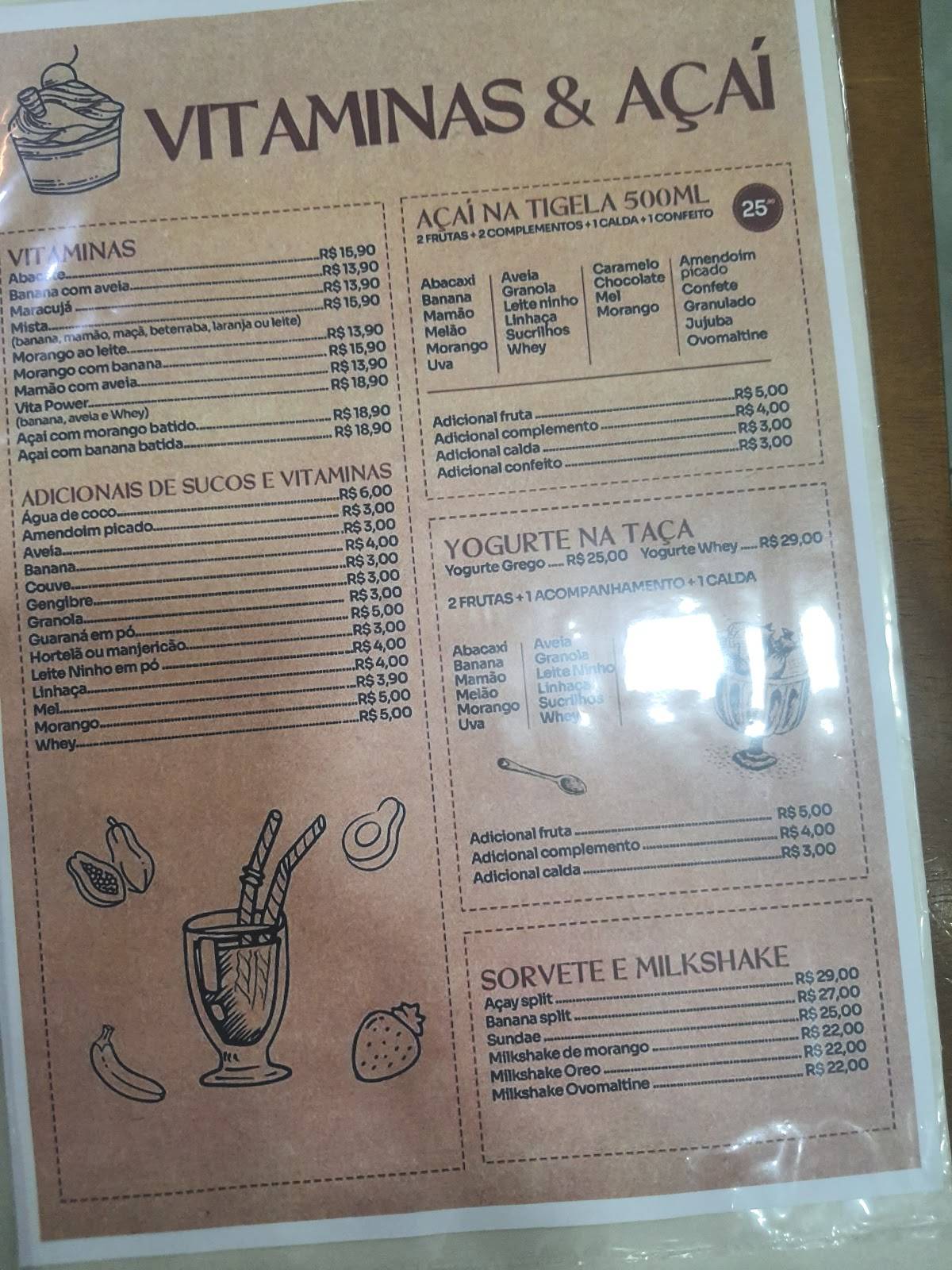 Confeitaria Rita de Cássia cardápio