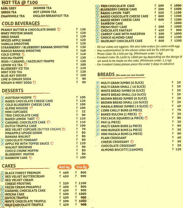 D’Crêpes Cafe menu