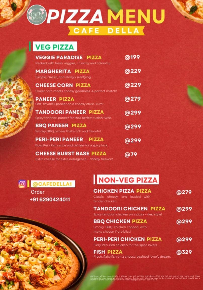 Cafe Della menu