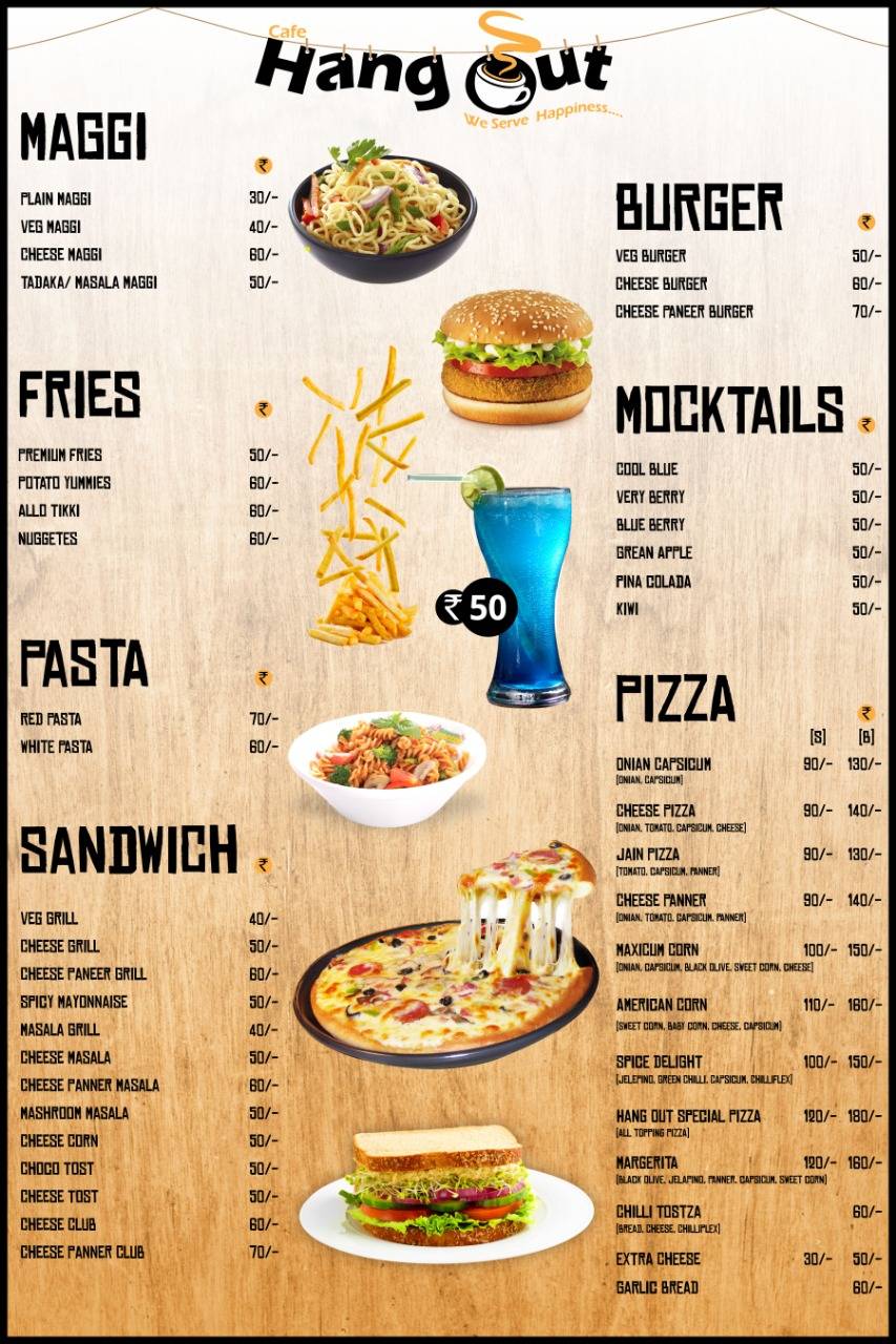 Cafe Hangout menu