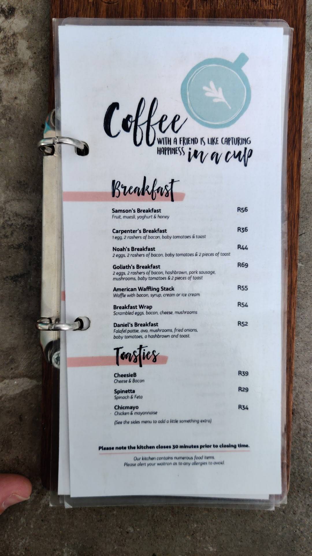 Menu at Home Ground Kids & Coffee cafe, Westville