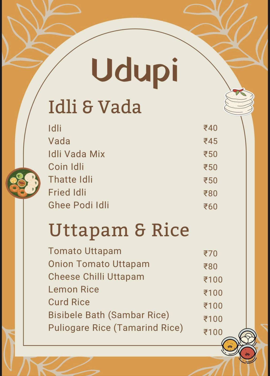 Kings Park Cafe menu