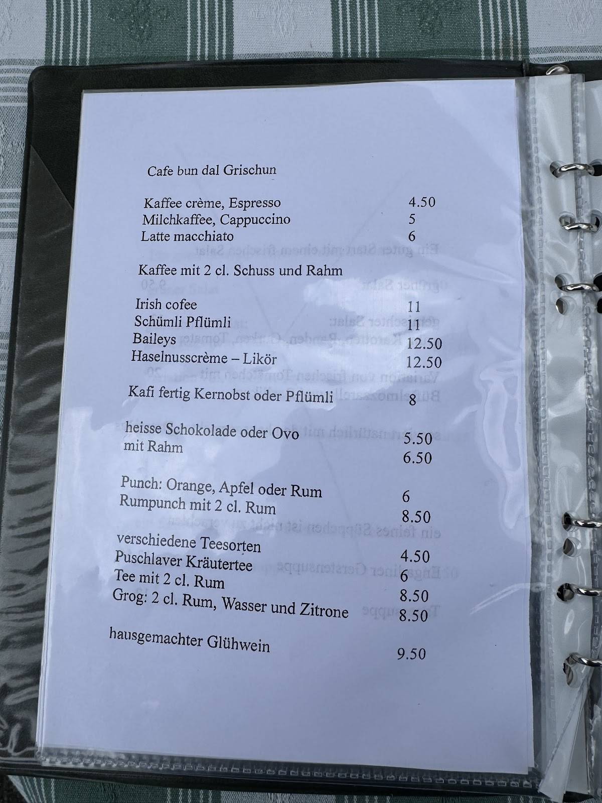 Menu di La Passarella 