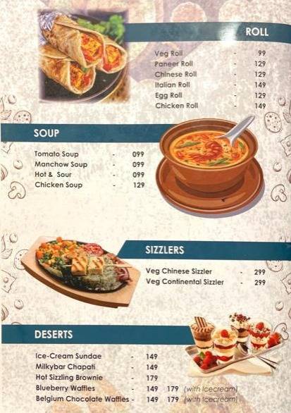 Maddy's Cafe menu