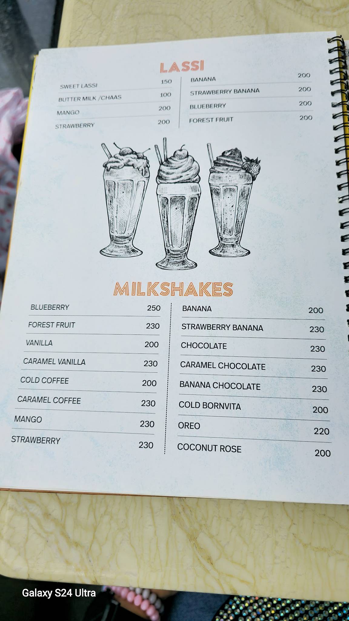 Cafe Madras menu