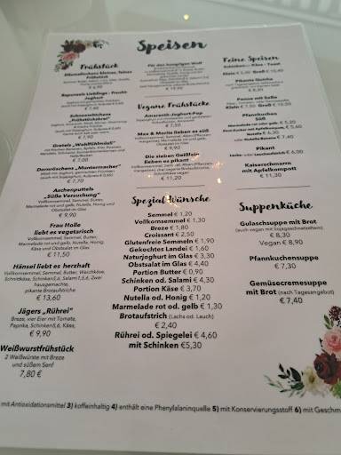Menu de Café Märchenhaft