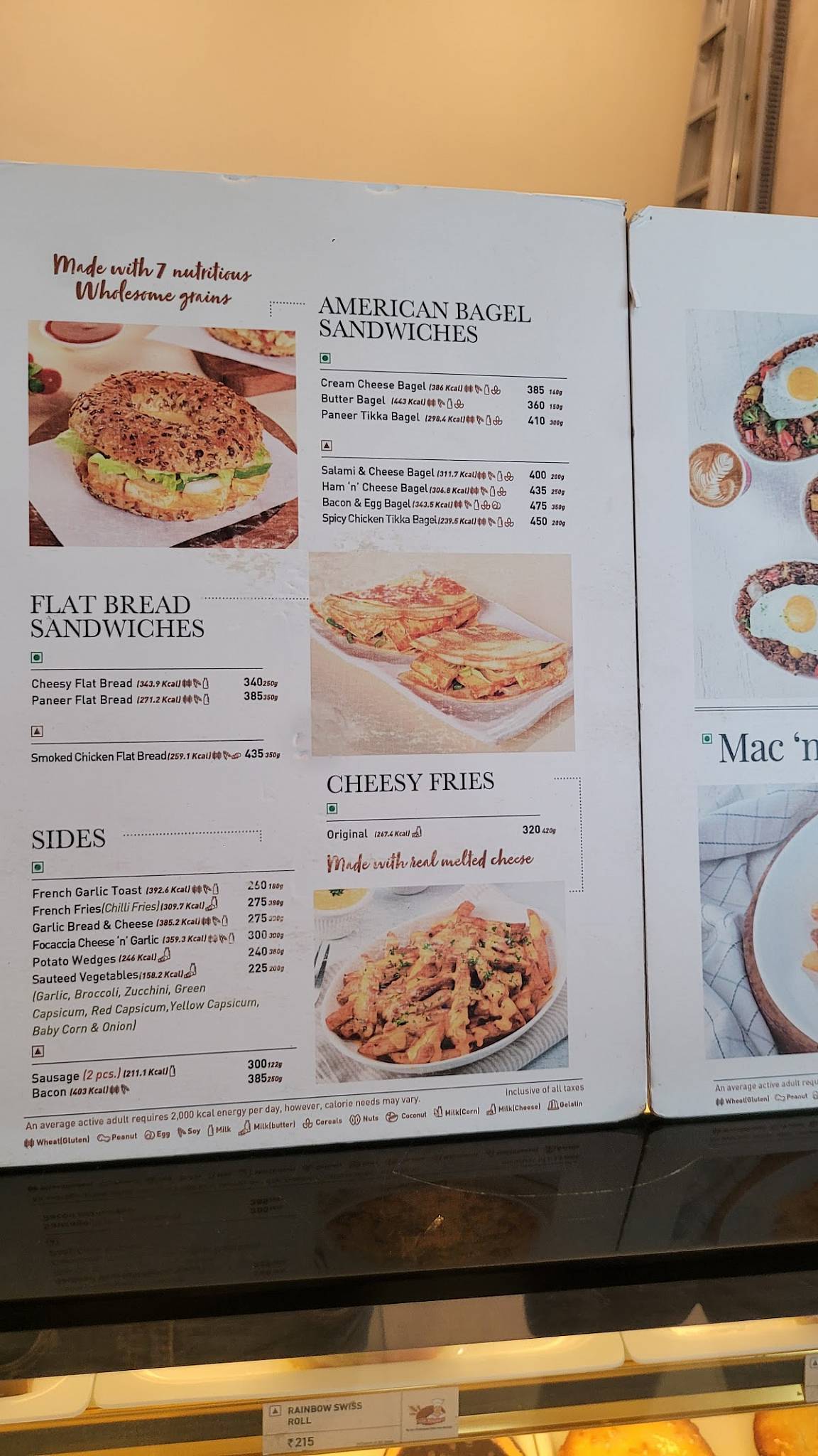 NIK BAKER'S menu