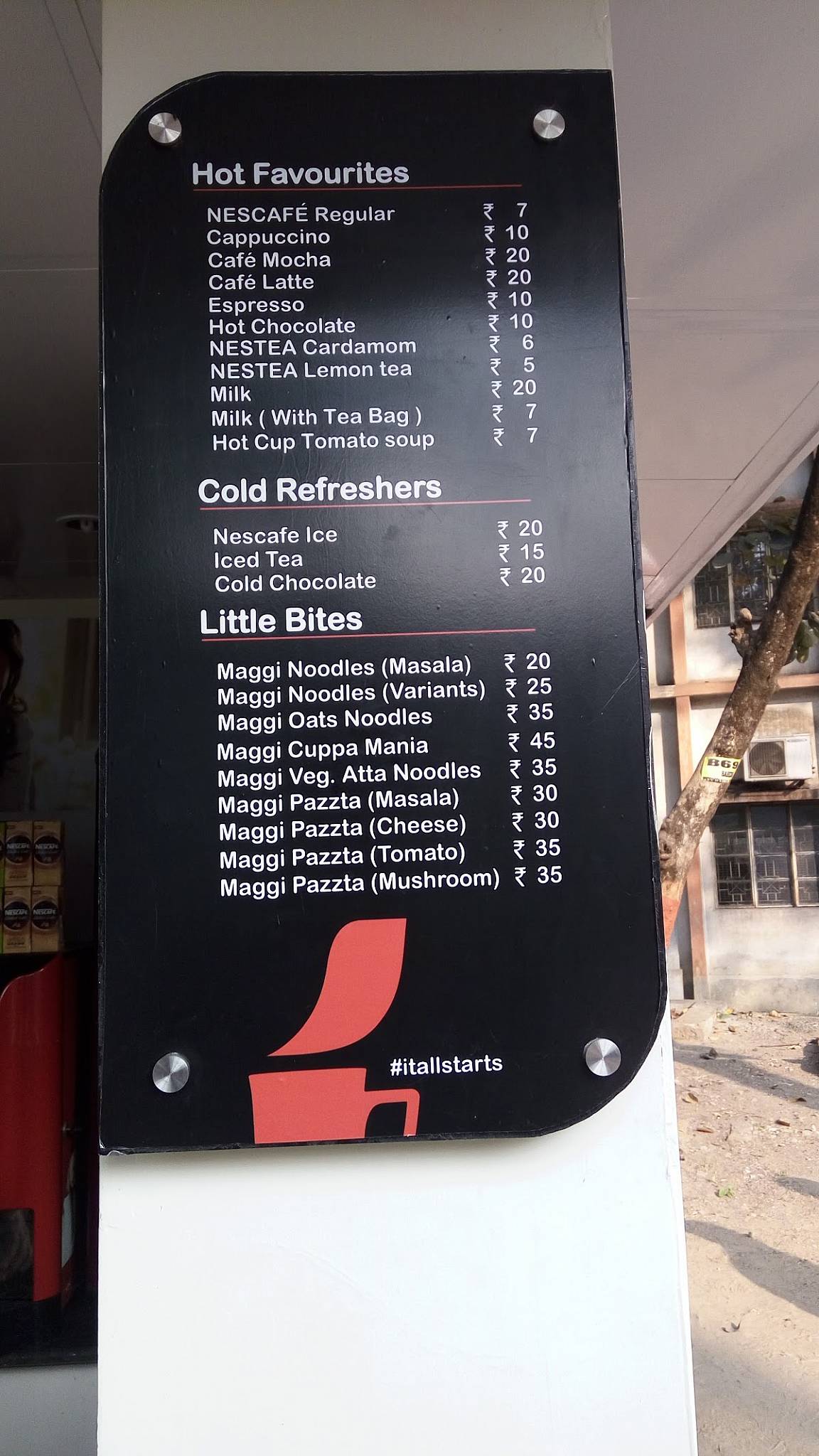 Nescafe menu