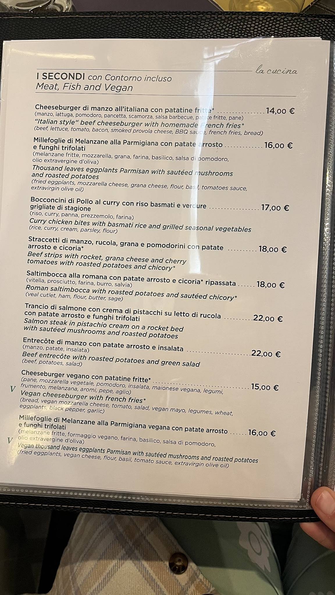 Menu di Origano Campo de' Fiori 