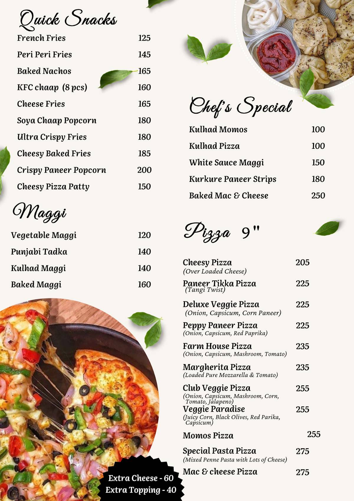 Rabbit Lee Cafe menu