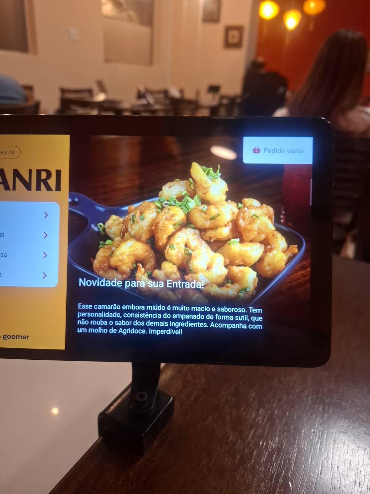 Restaurante Banri cardápio