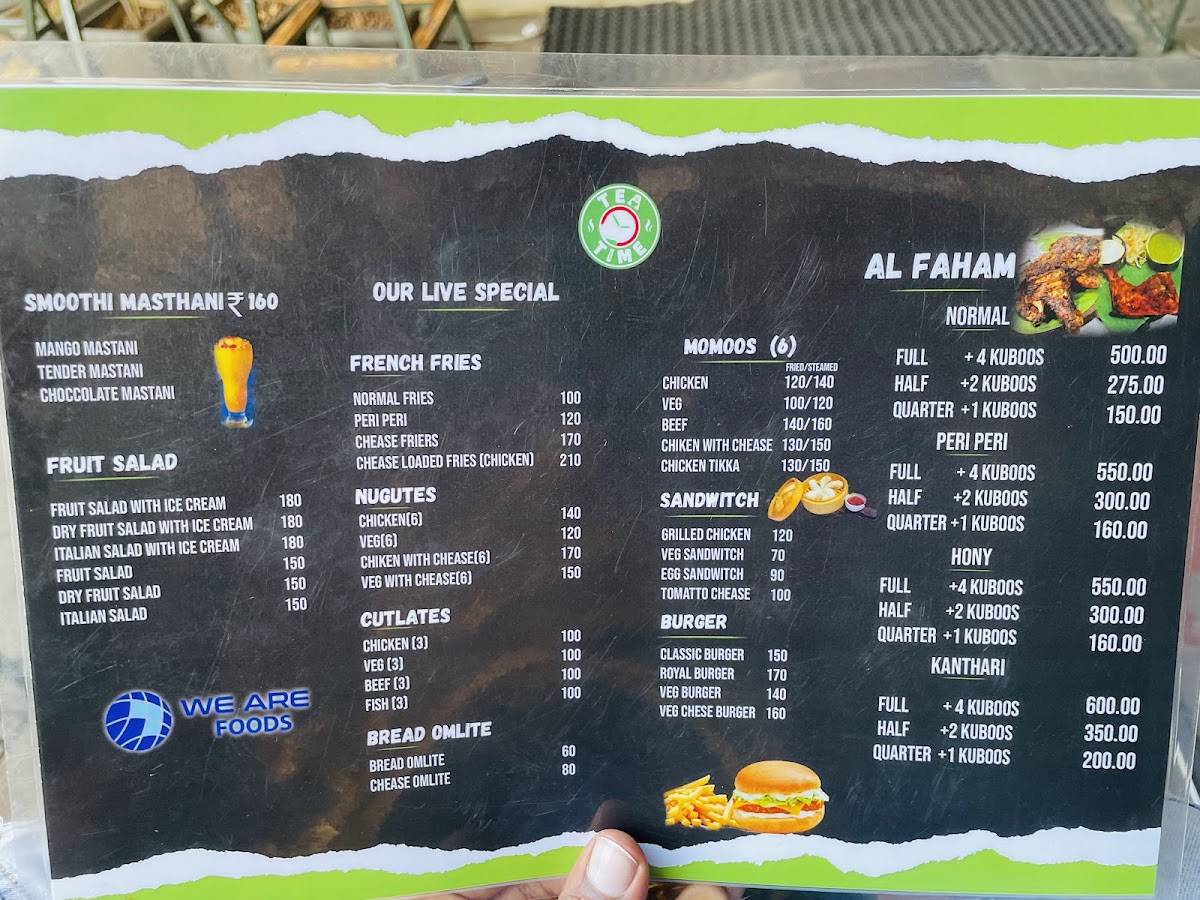 Tea Time Thrissur(West Fort) menu
