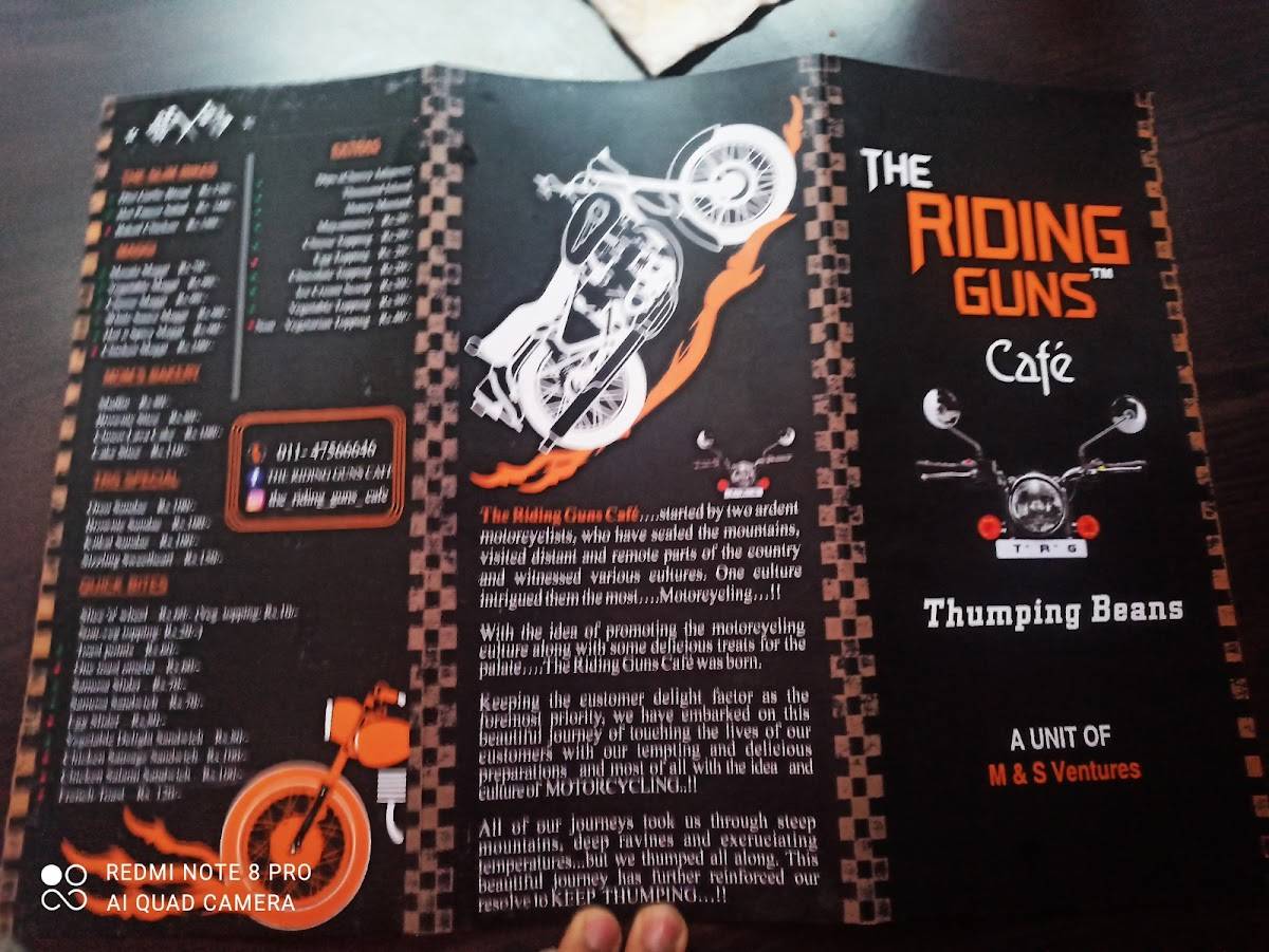 The Riding Guns Cafe menu