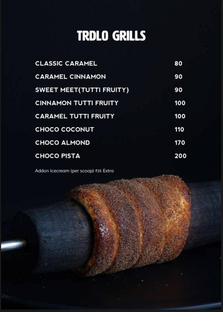 The kurtosh Vadodara menu