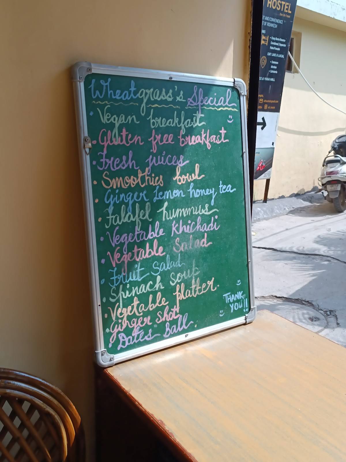 WheatGrass Cafe menu