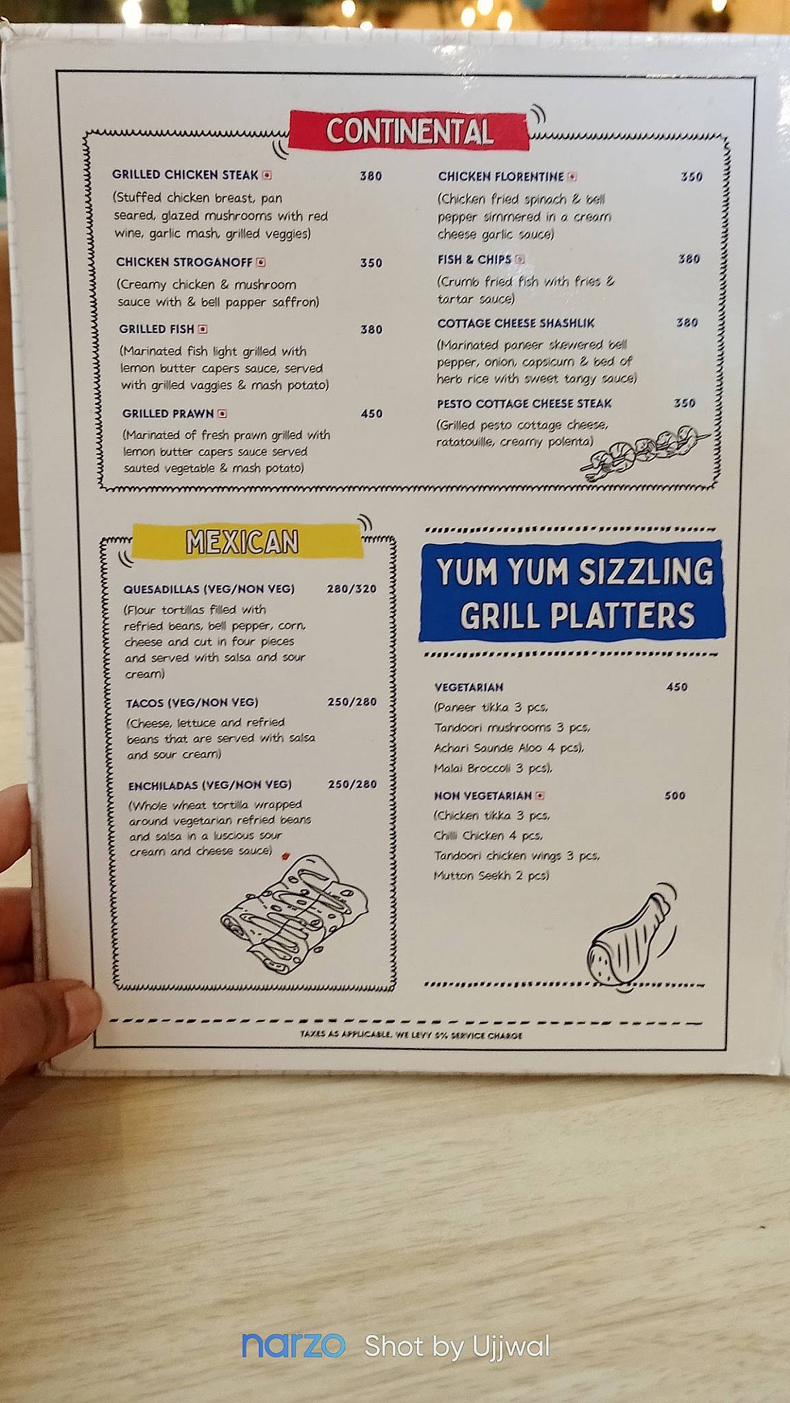 Cafe Yum Yum menu