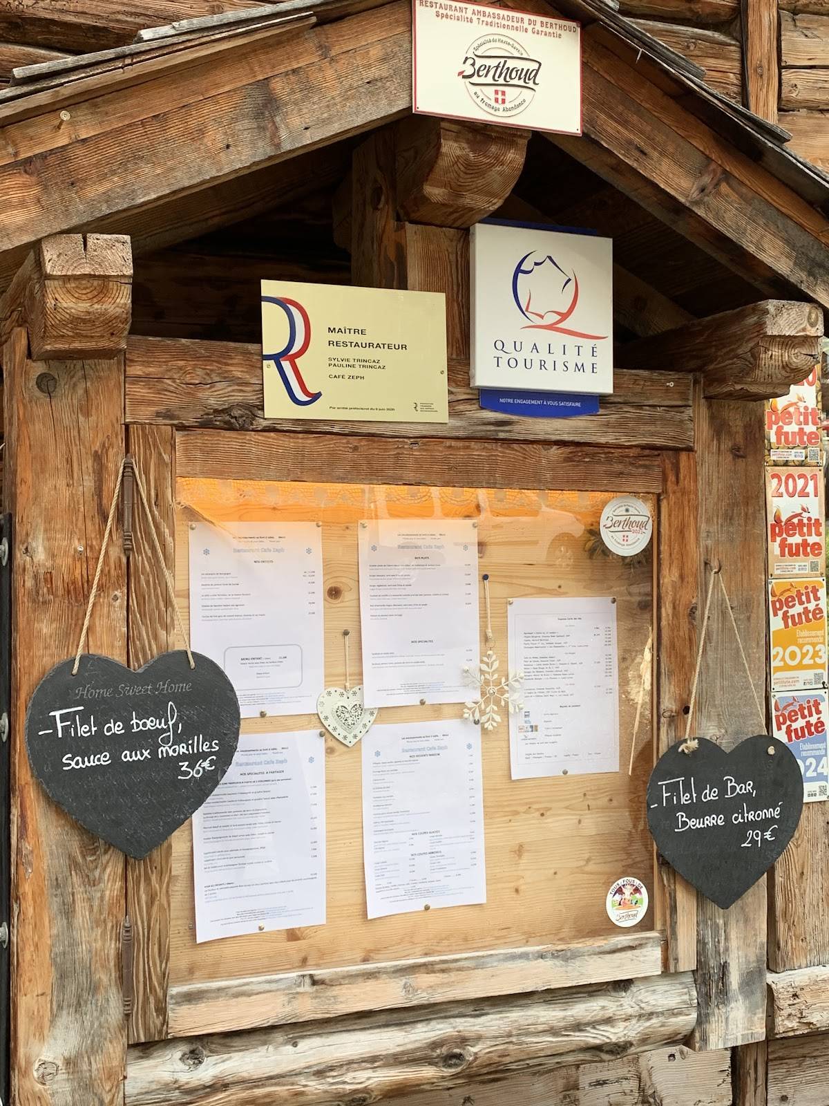 Menu de Café Zeph