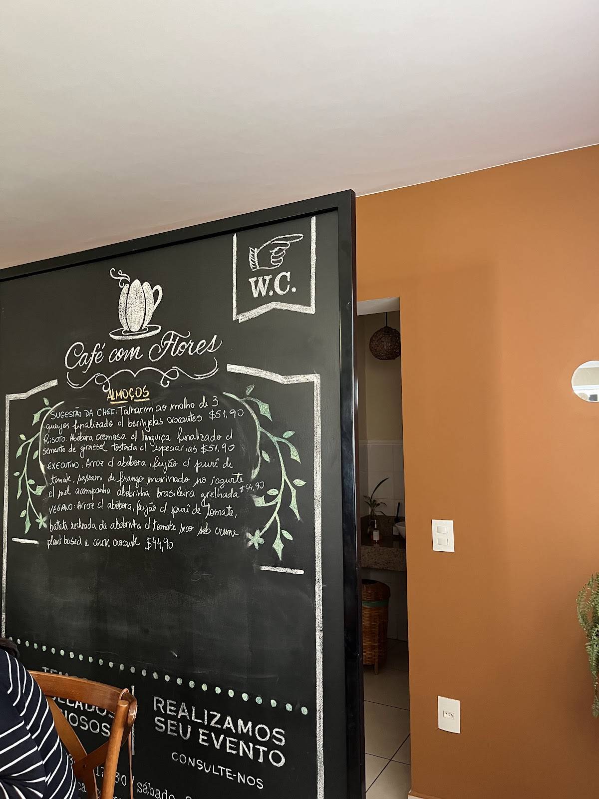 Café com Flores cardápio