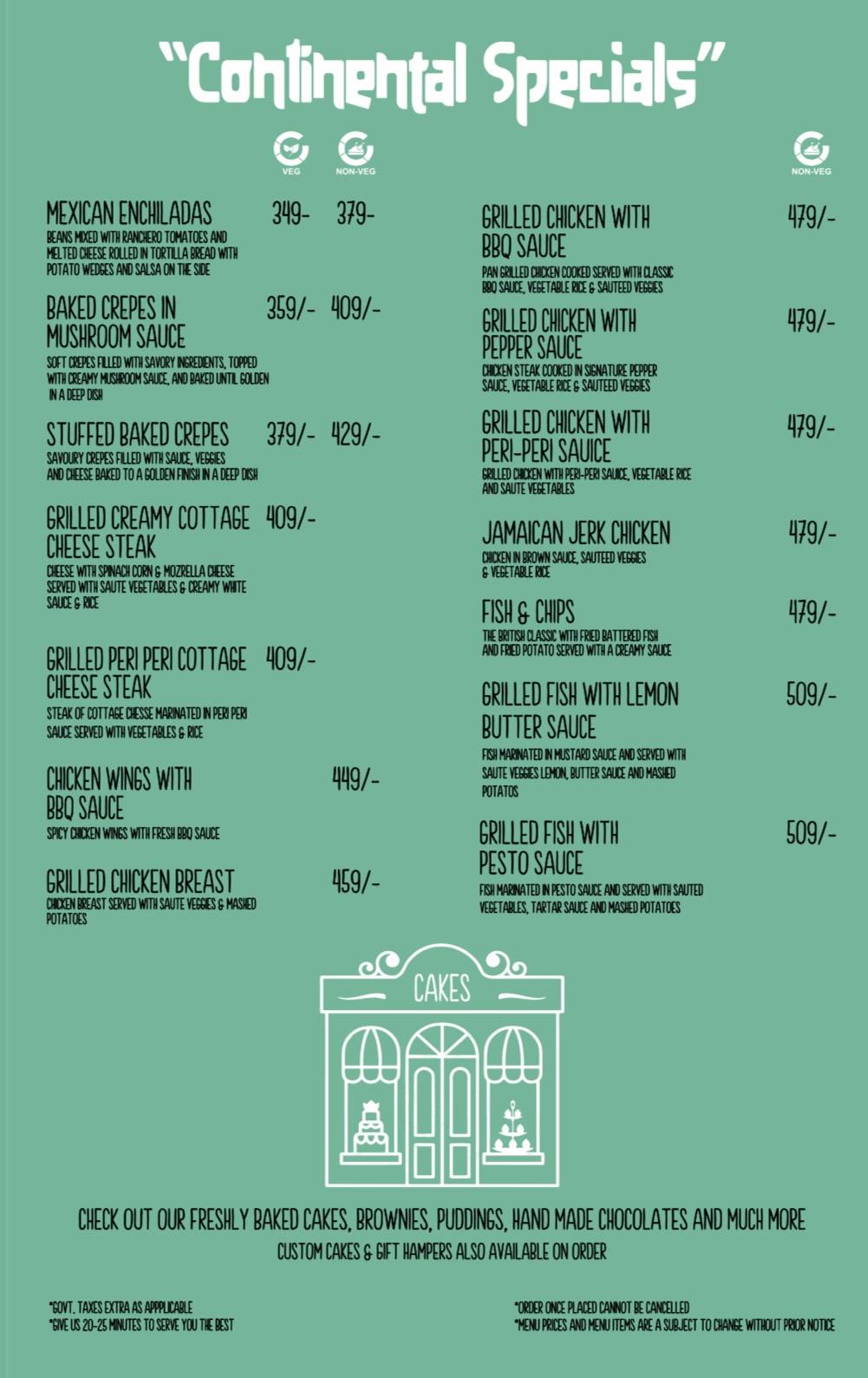 the chocolate room - Patiala menu