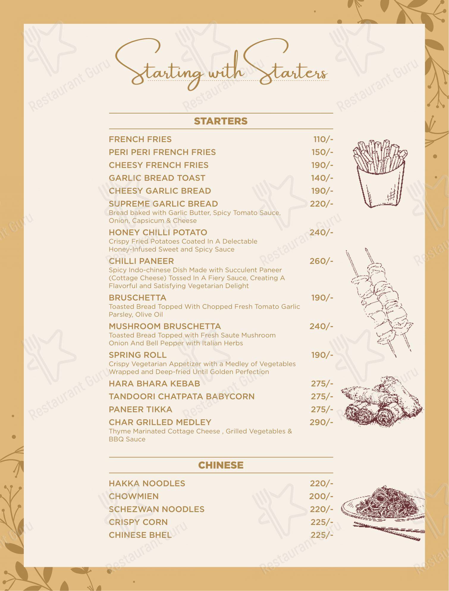 Cafesa - Pure Veg. Multi Cuisine Cafe and Restaurant menu