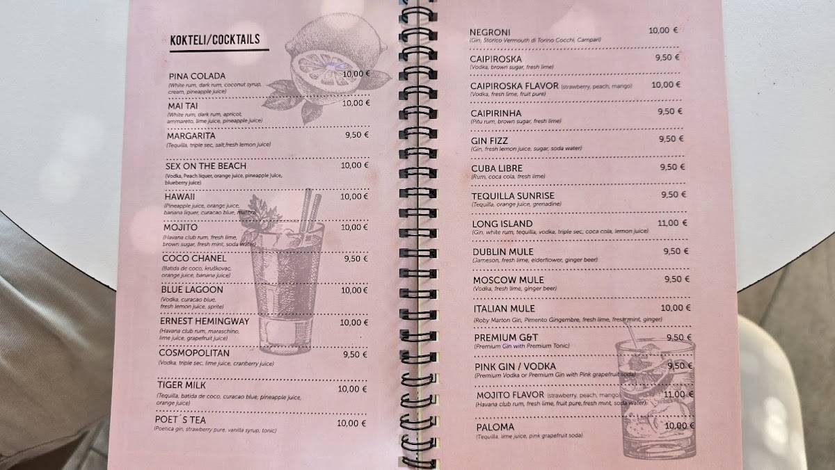 Menu di Caffe Bar Mačić 