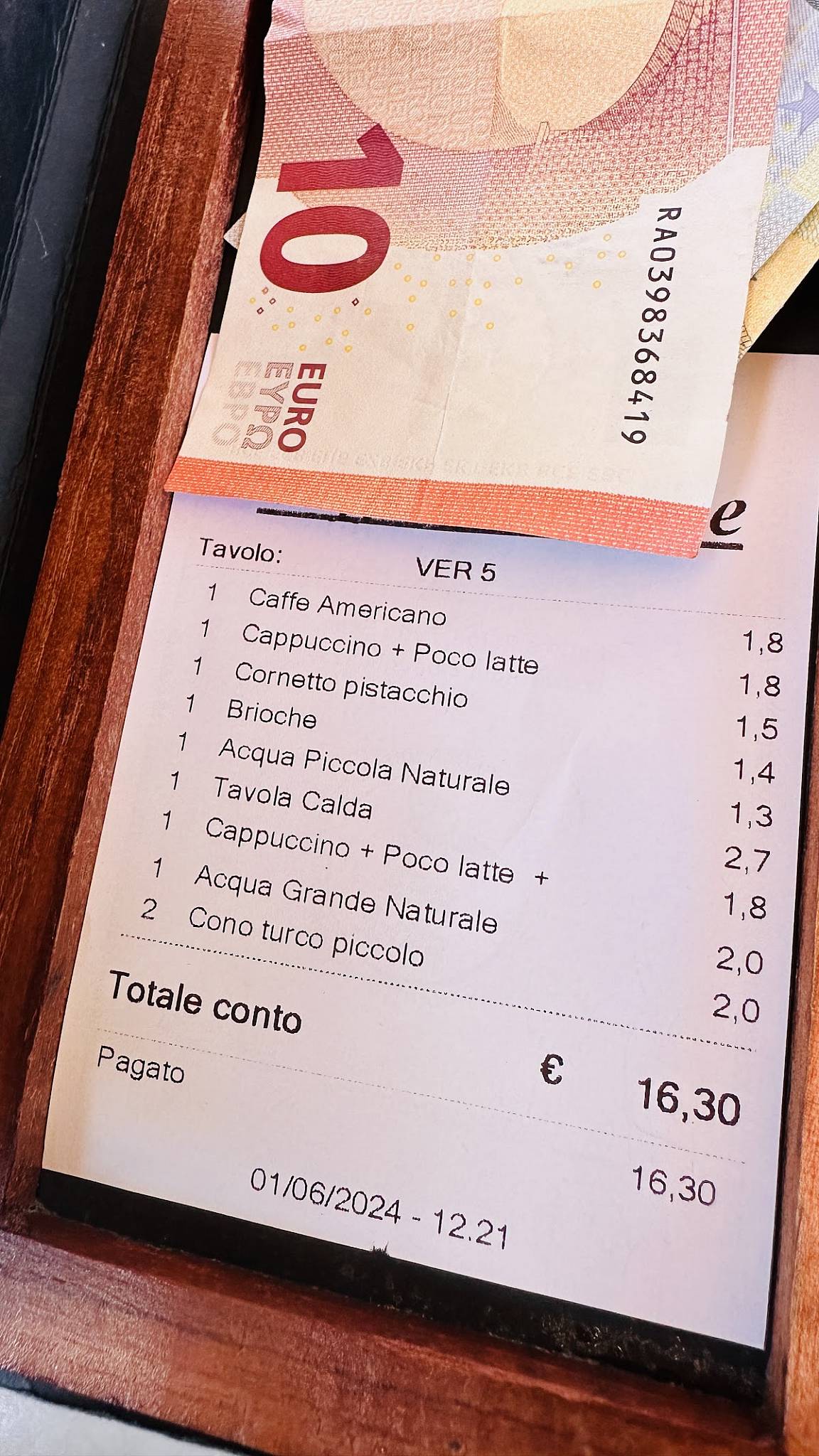 Menu di Caffè Borghese 