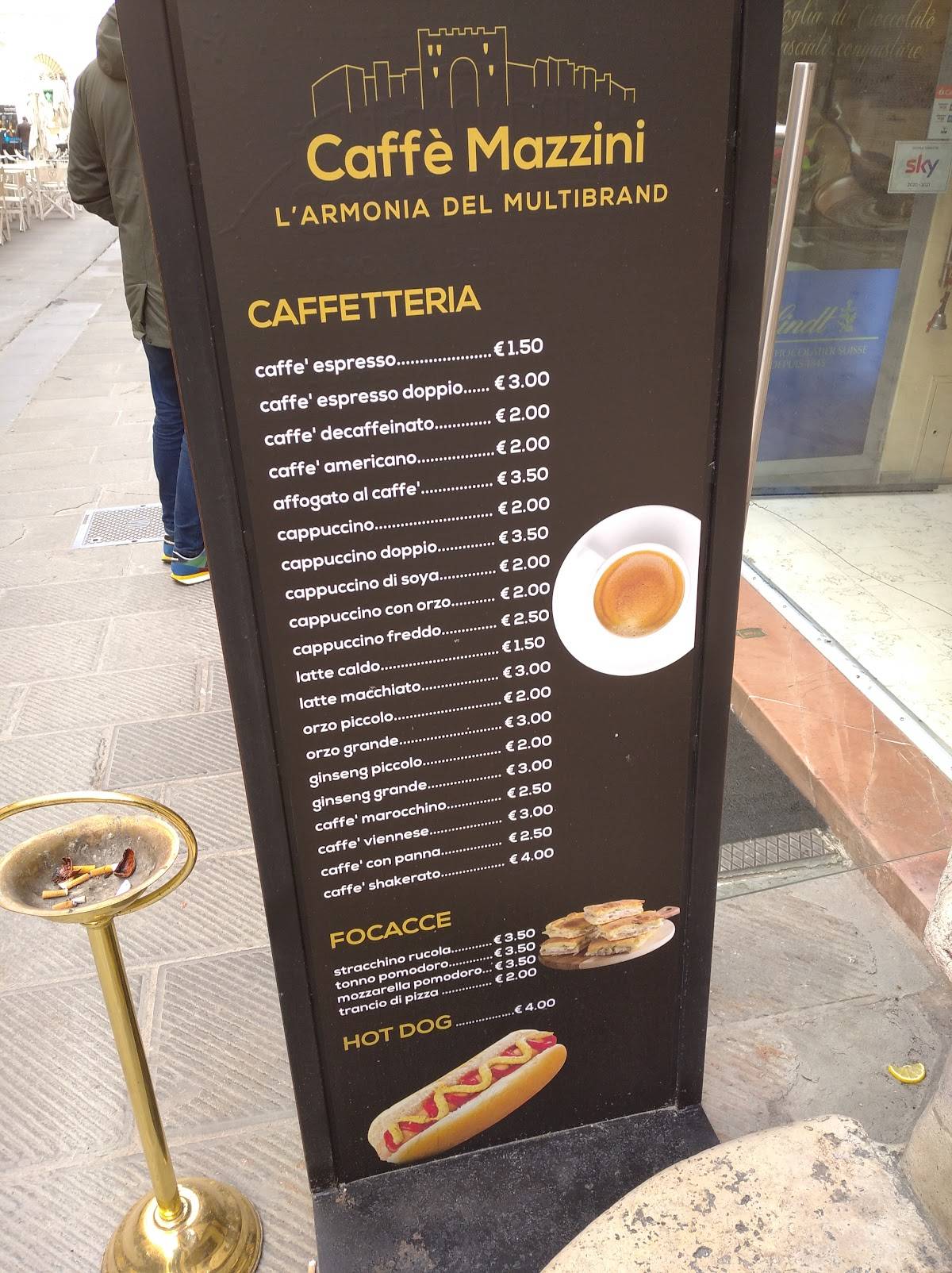 Menu di Caffè Mazzini Perugia 