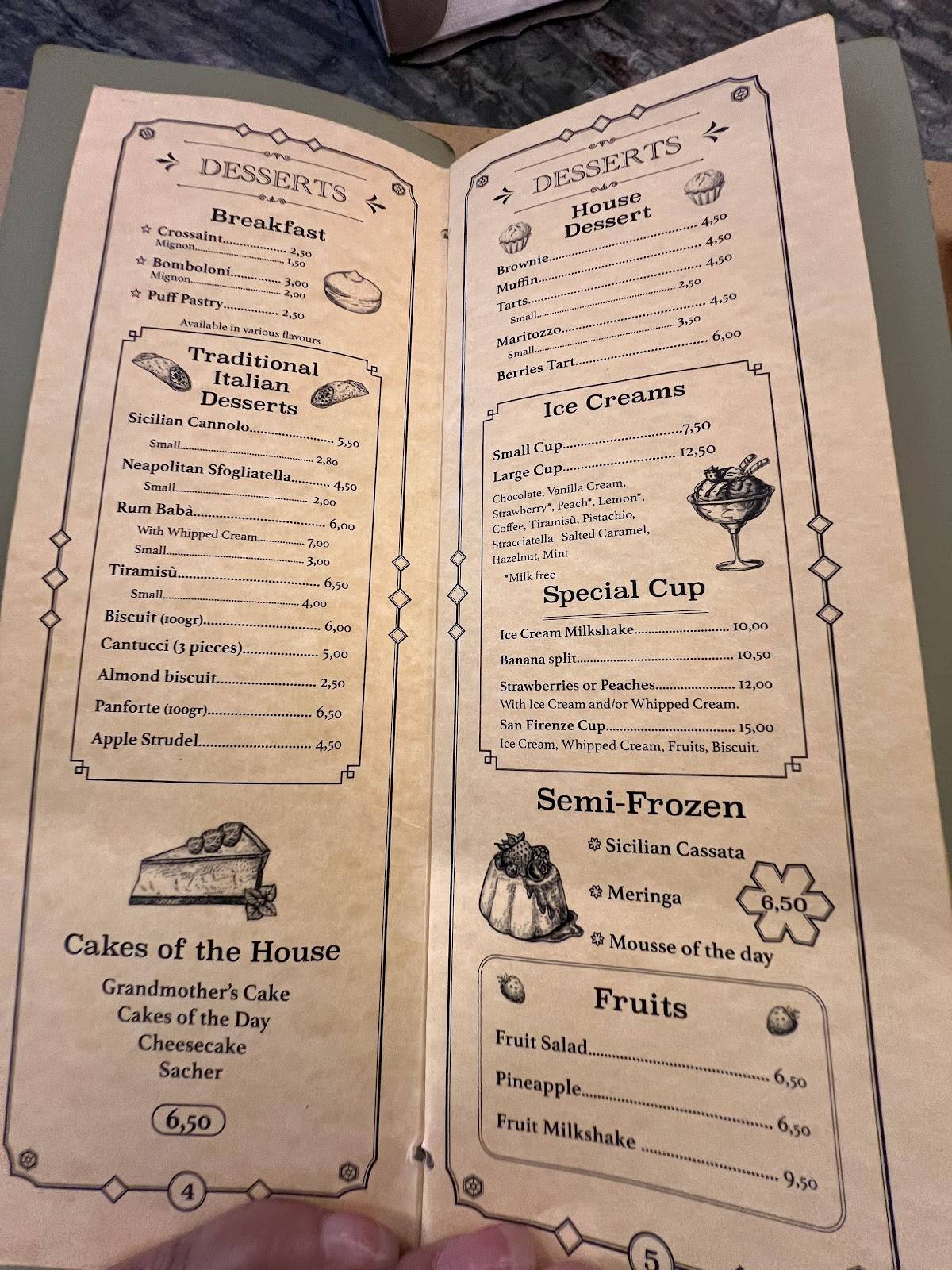 Menu di Caffè San Firenze 