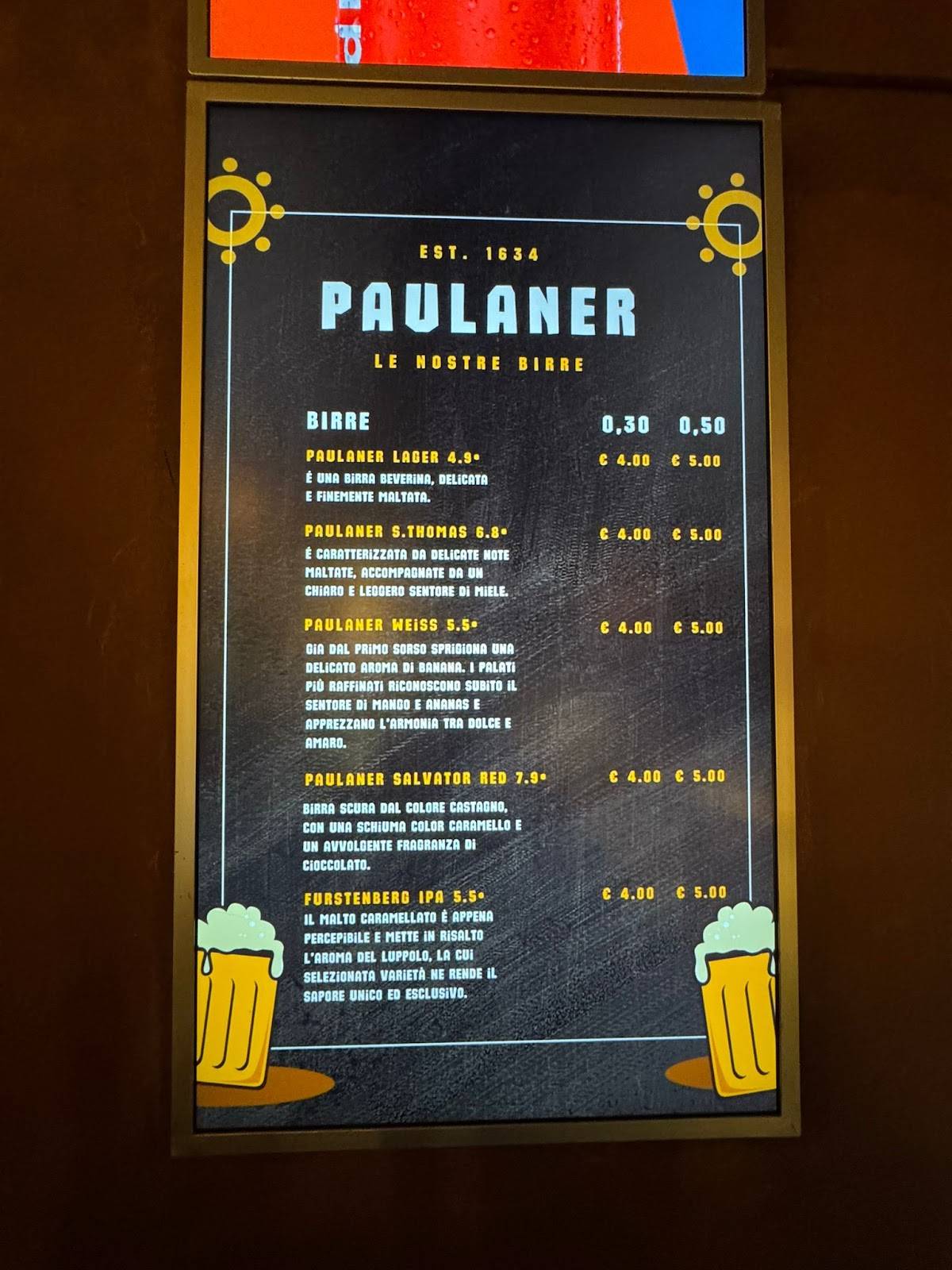 Menu di Caffe' Verdi 