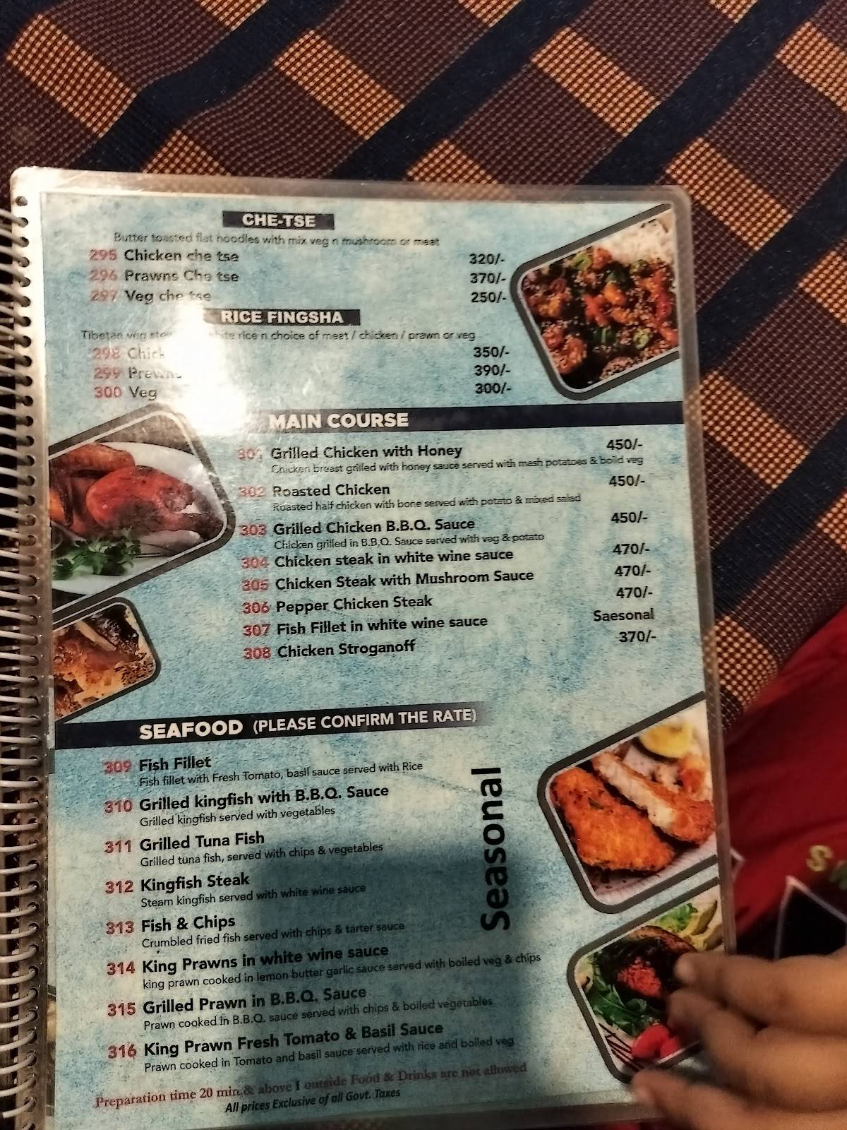 Vrundavan Bar & Restaurant menu