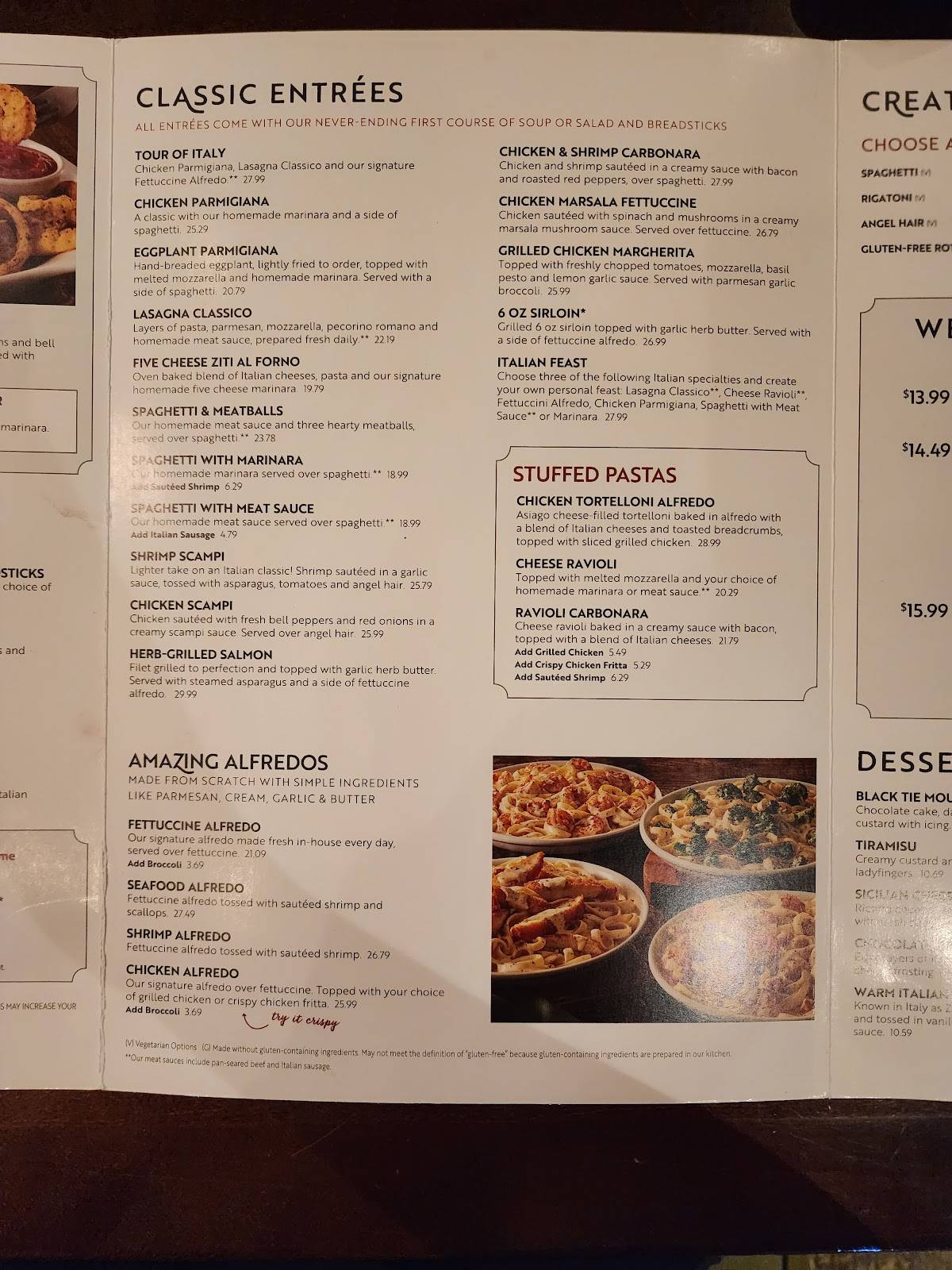 Olive Garden Italian Restaurant Waco Menu 98 - 4xkpa8v