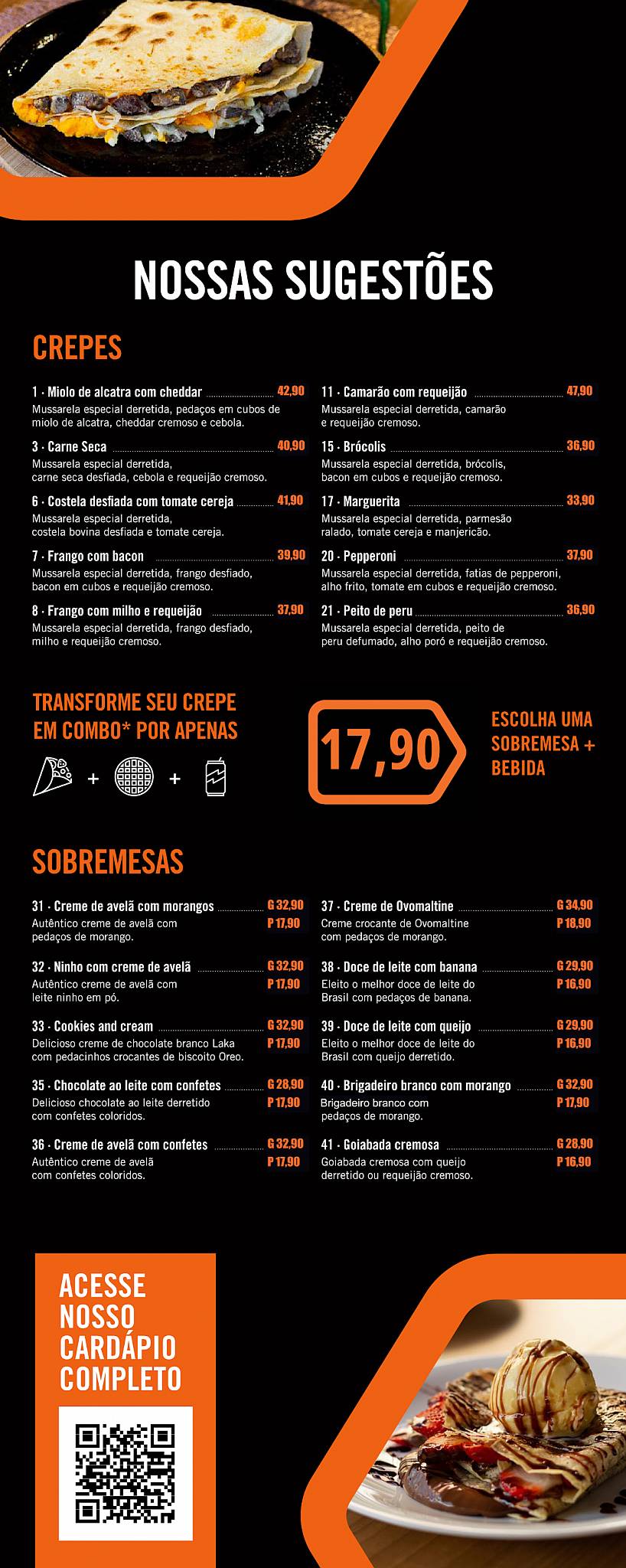 CREPERIA do Cambuí cardápio