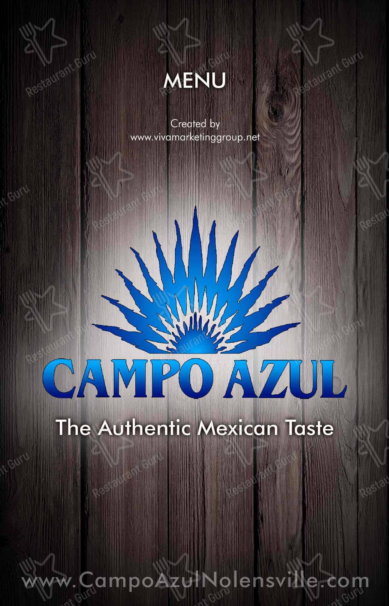 Menu At Campo Azul Restaurant Nolensville