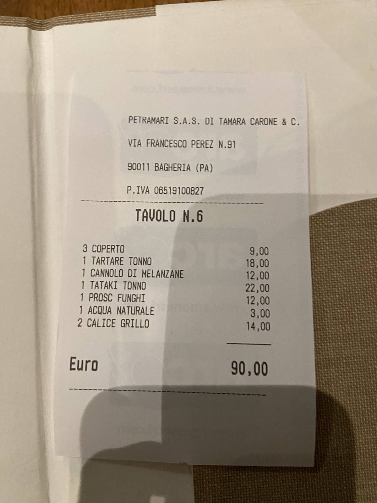 Menu di Canopia - Habitat Gastronomico 