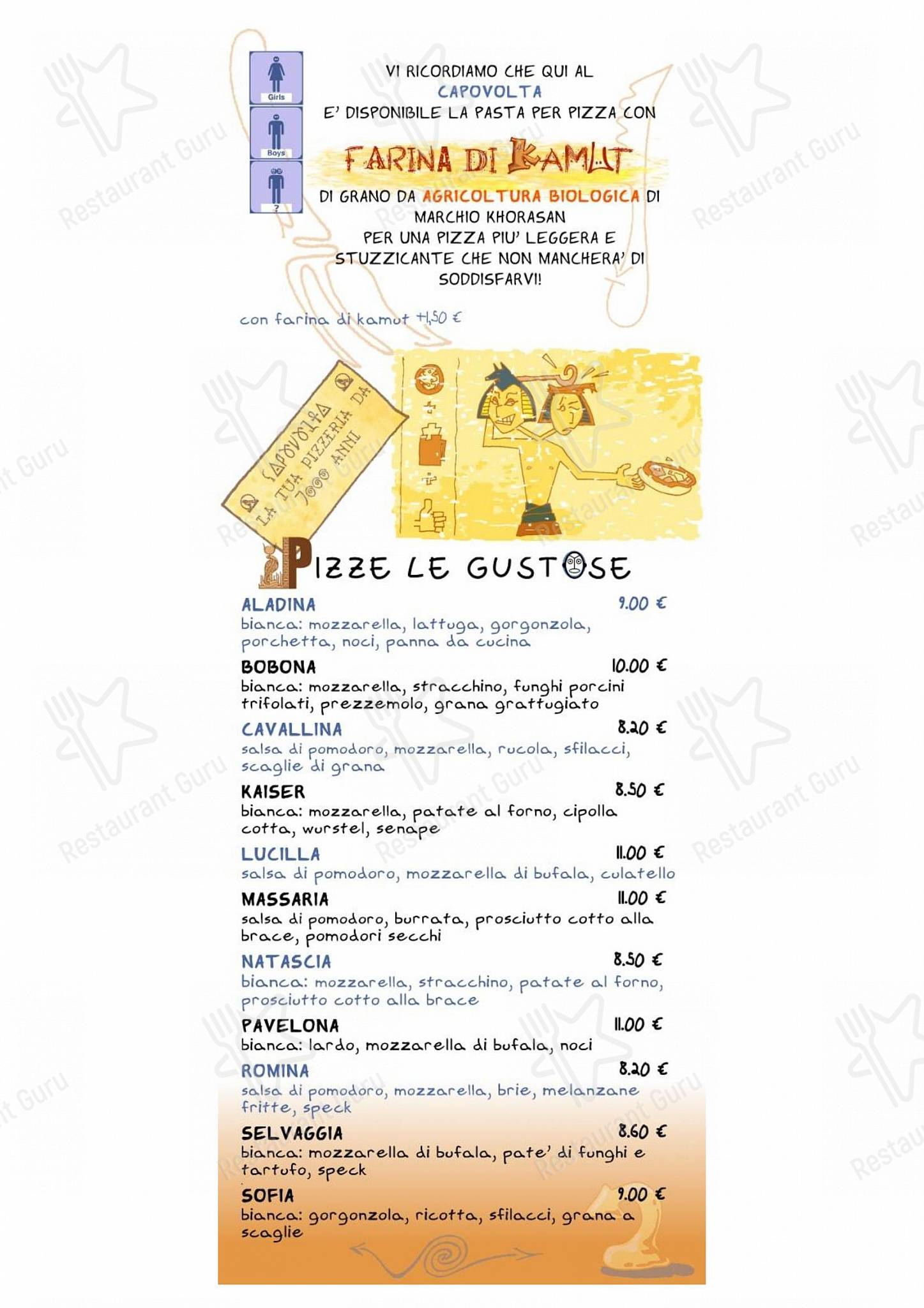 Menu di Pizzeria Ristorante Capovolta - Детское