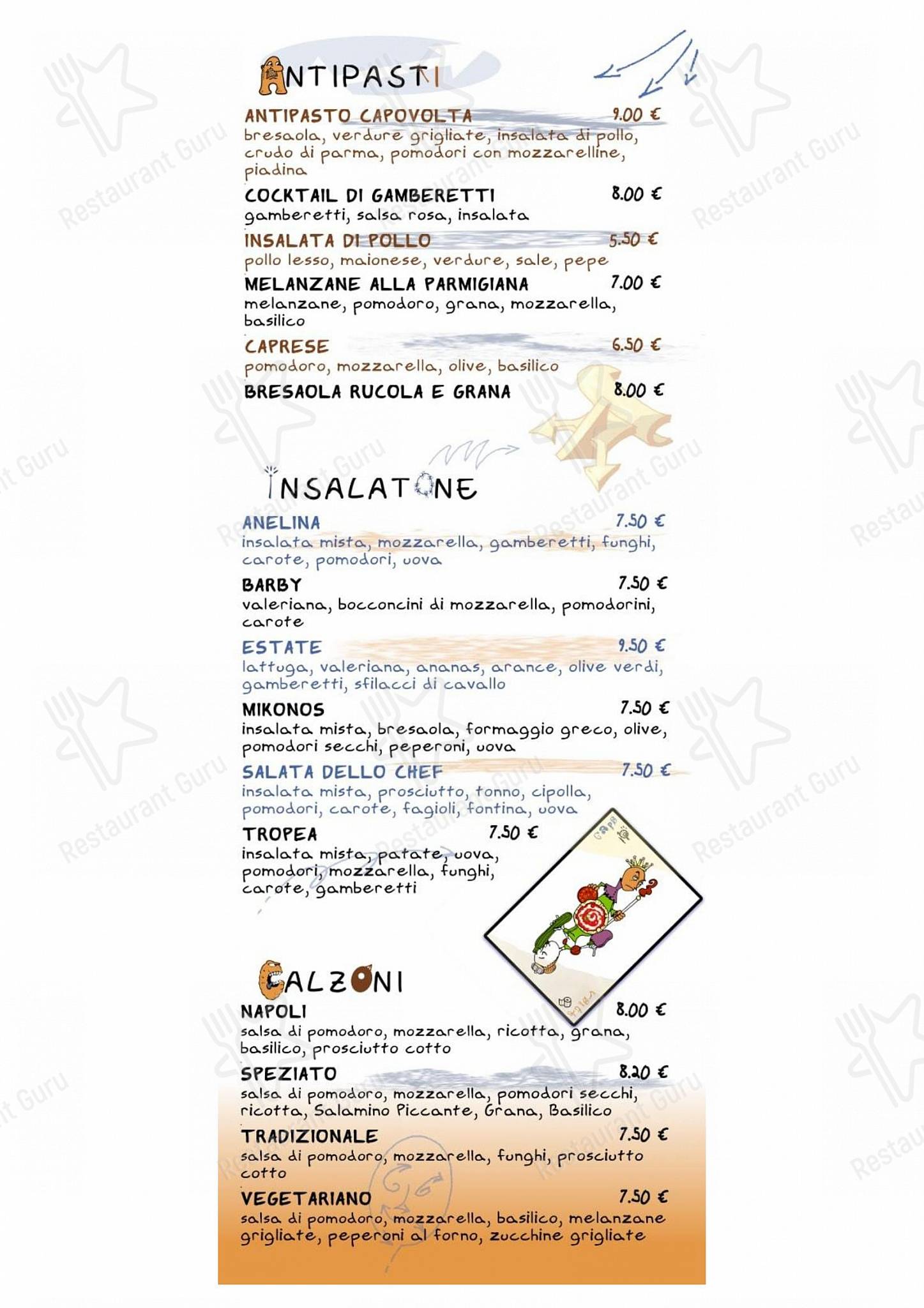 Menu di Pizzeria Ristorante Capovolta - Детское