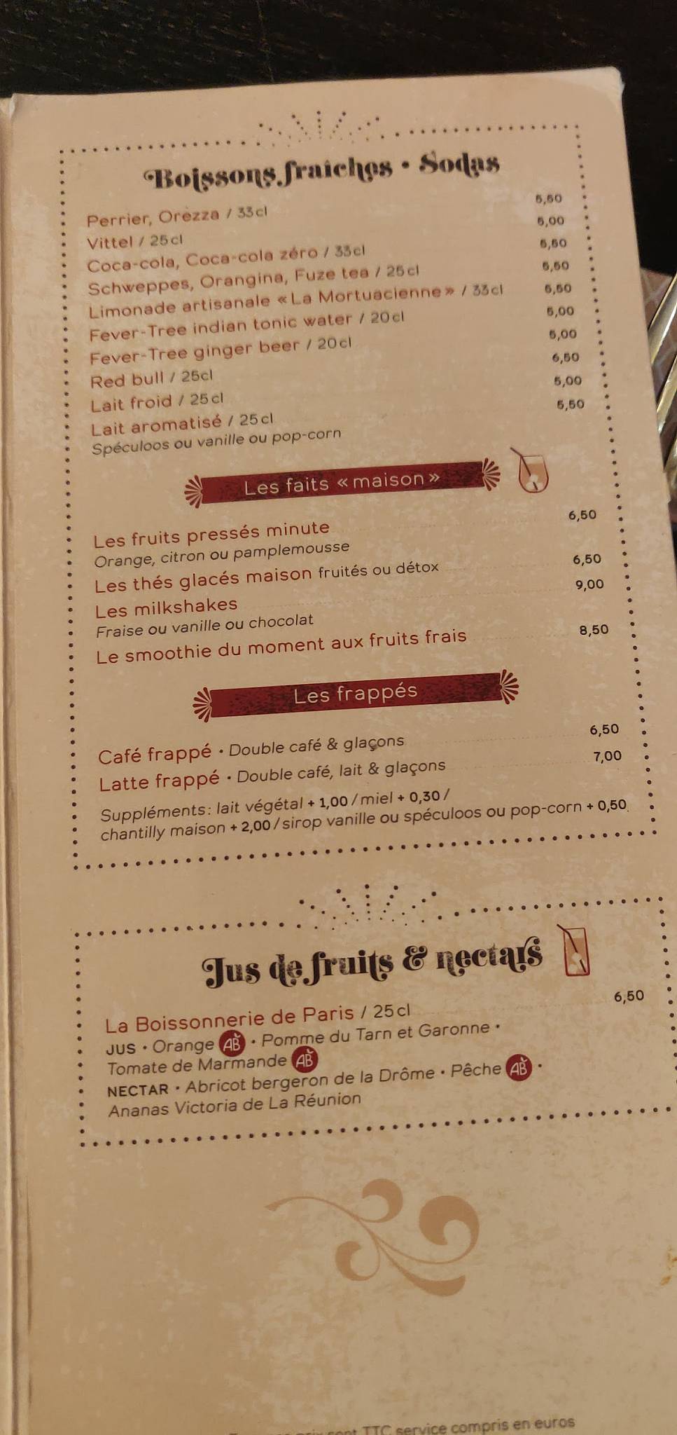 Menu de Carrousel de Rennes