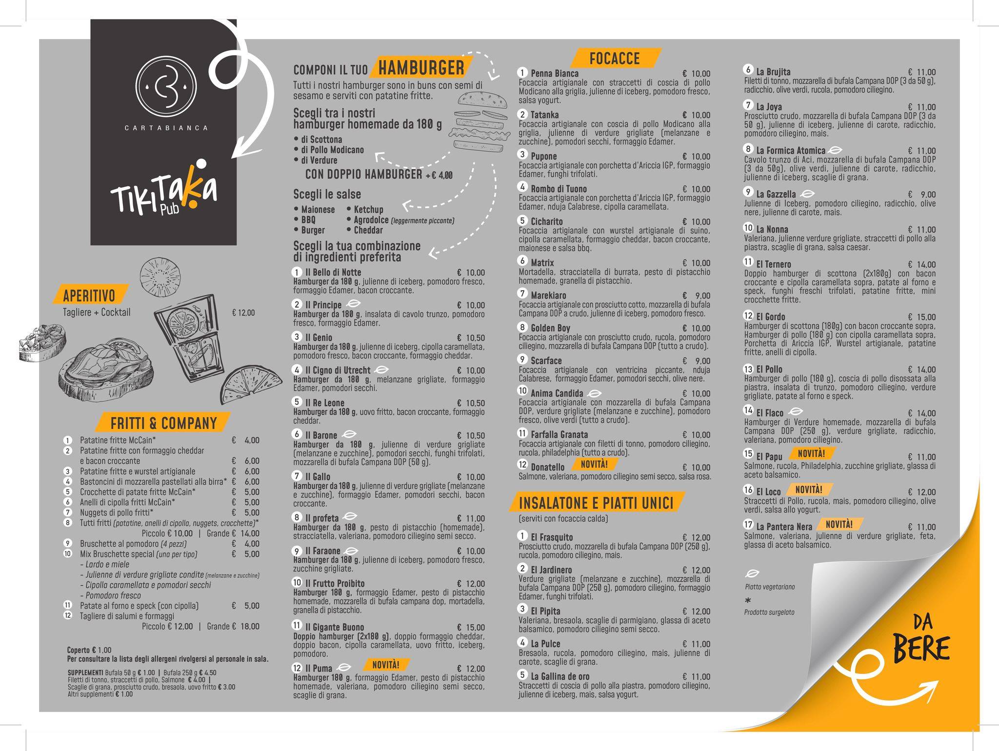 Menu di Cartabianca 