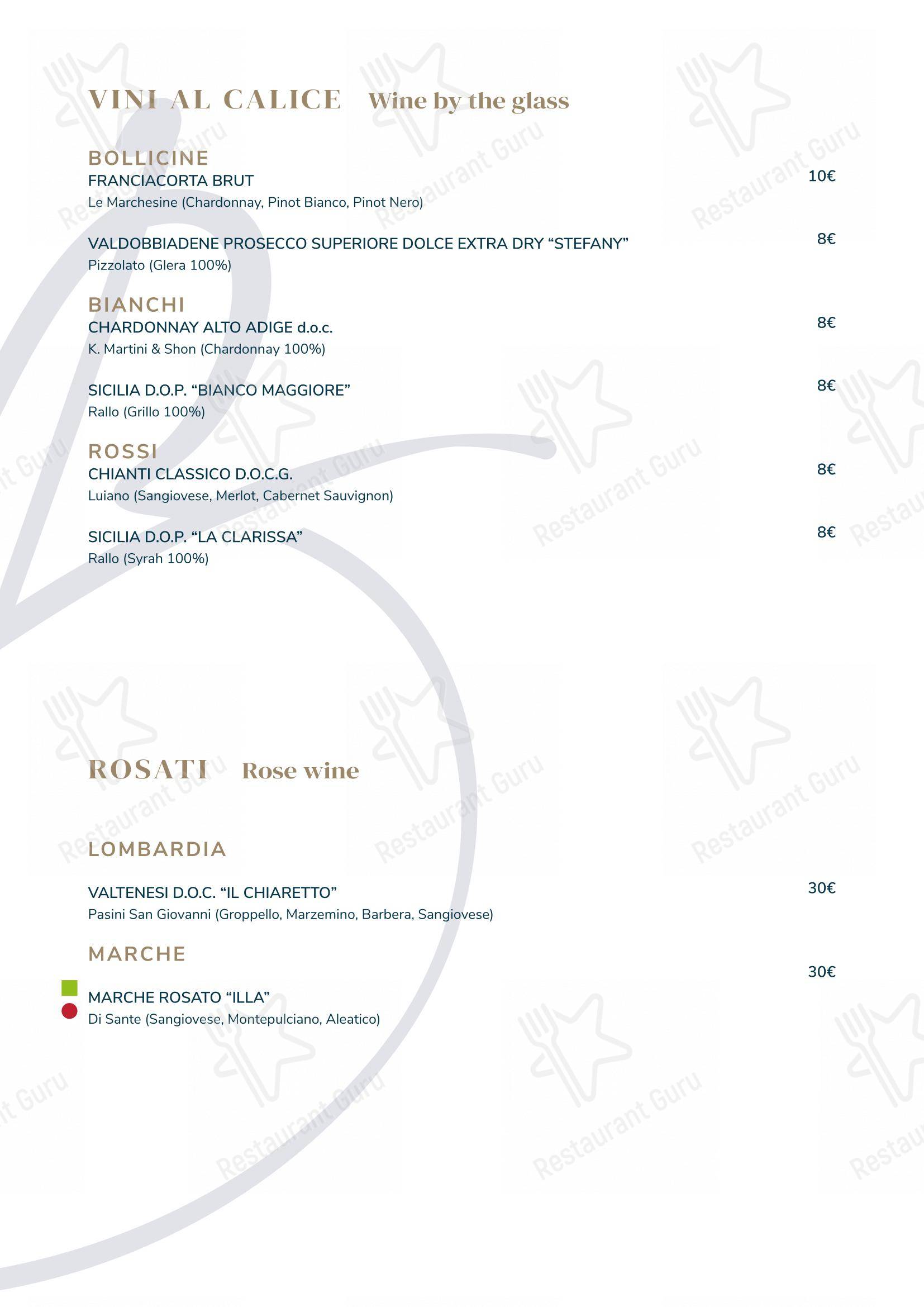 Menu bar per Casa Bi Restaurant in Milano