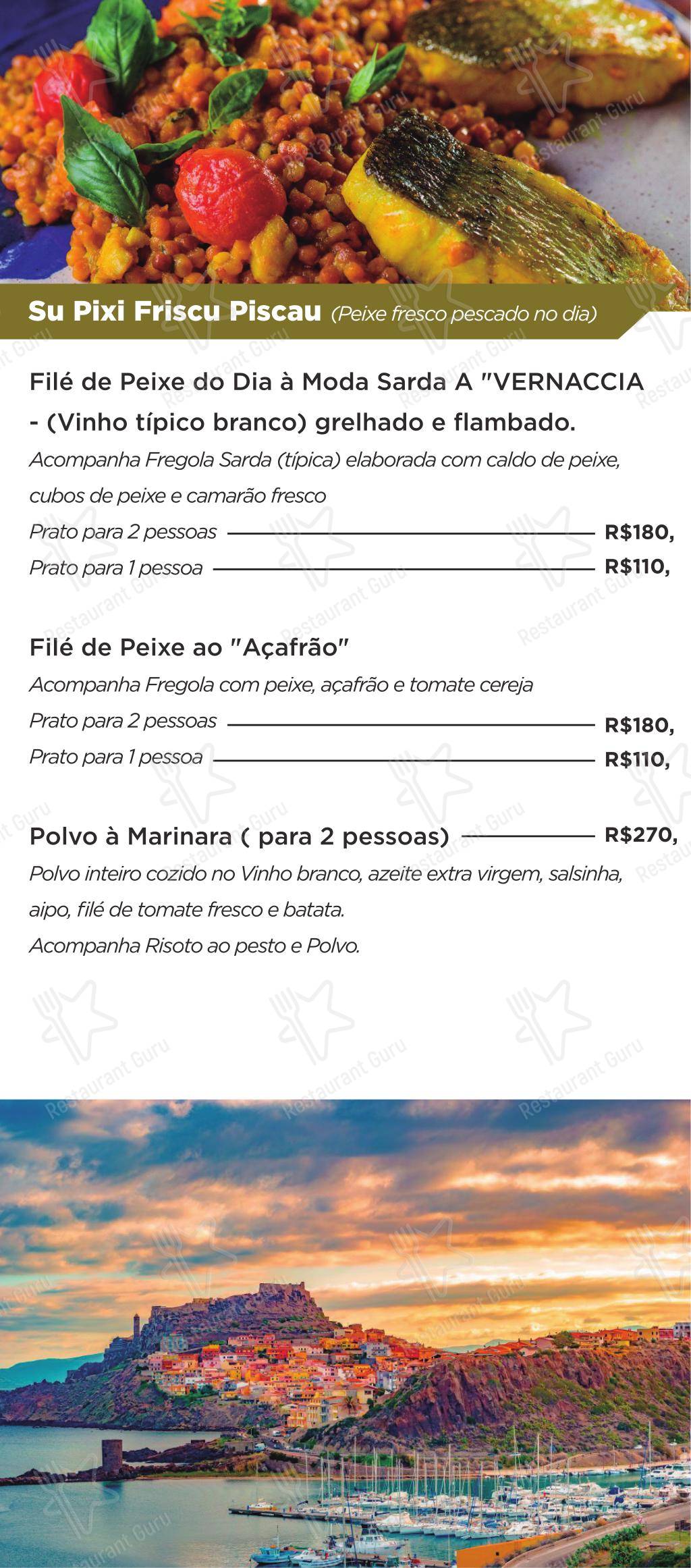 Casa do Sardo - Menu