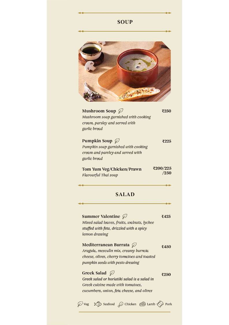 Cavern Bar & Kitchen menu