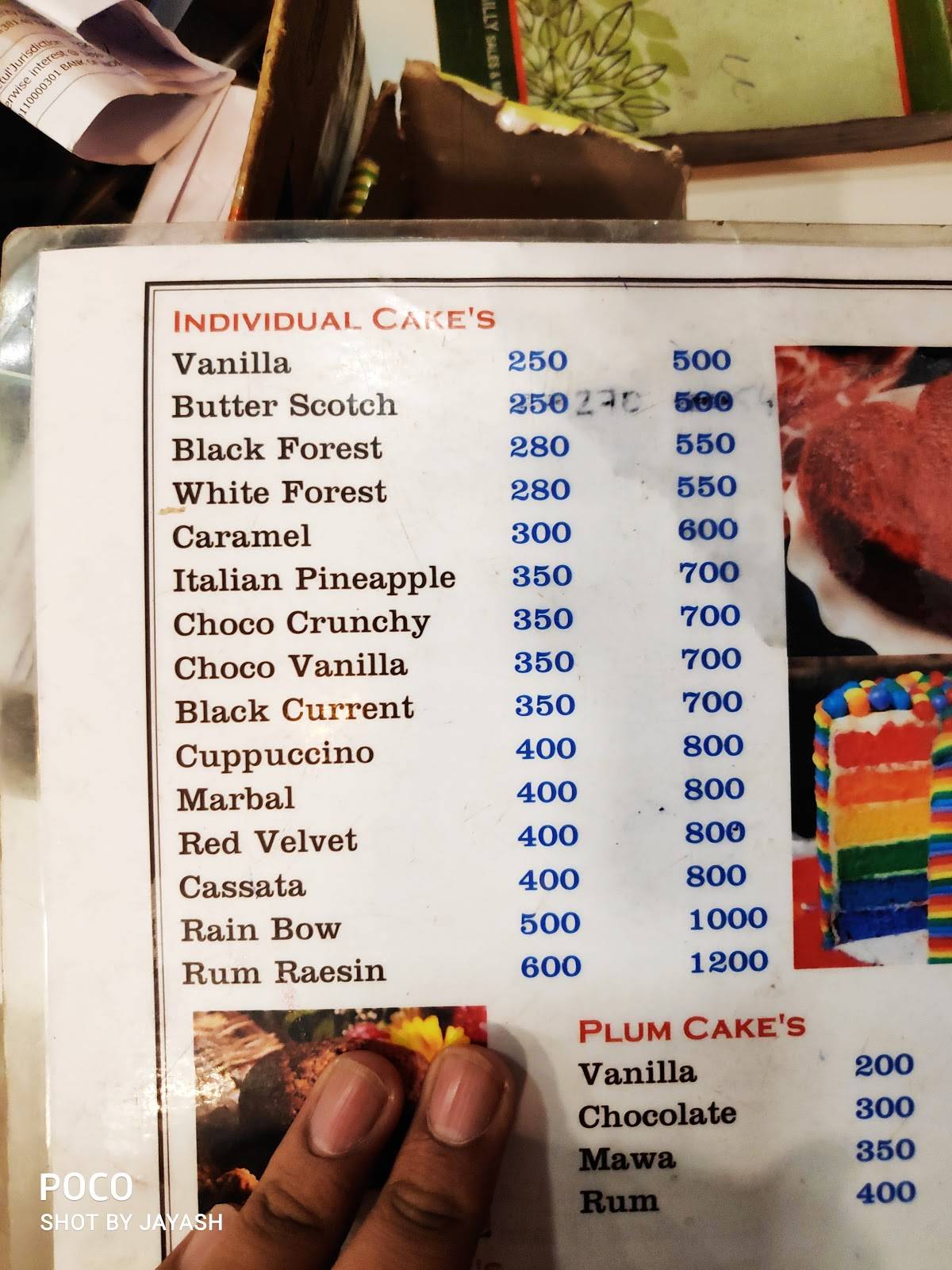 Celebration Point menu