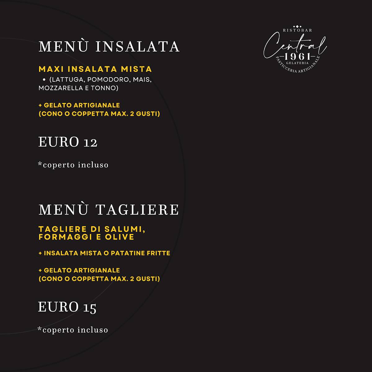 Menu di Central Bar 