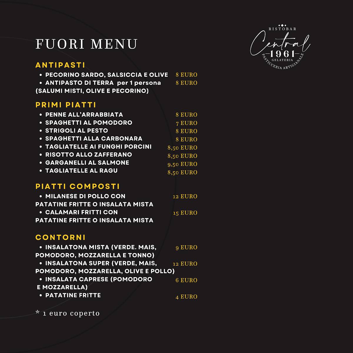 Menu di Central Bar 