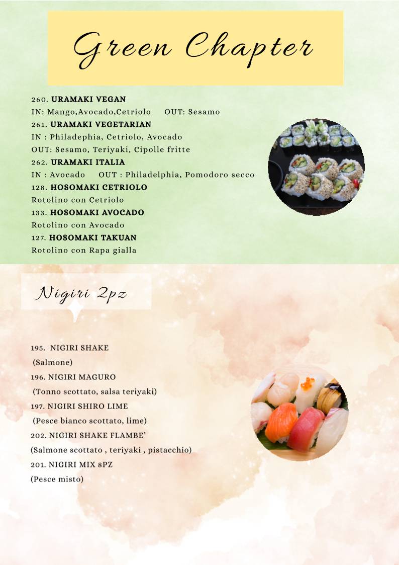 Menu di Butterfly Sushi 