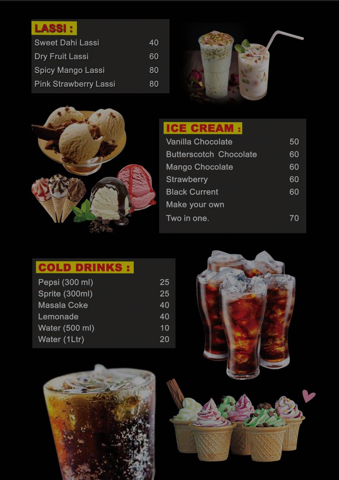 Cha World menu