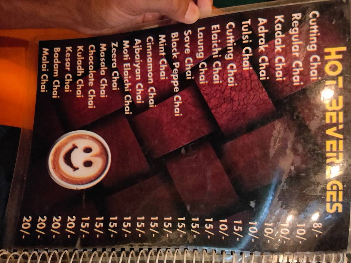 Chai Masters menu