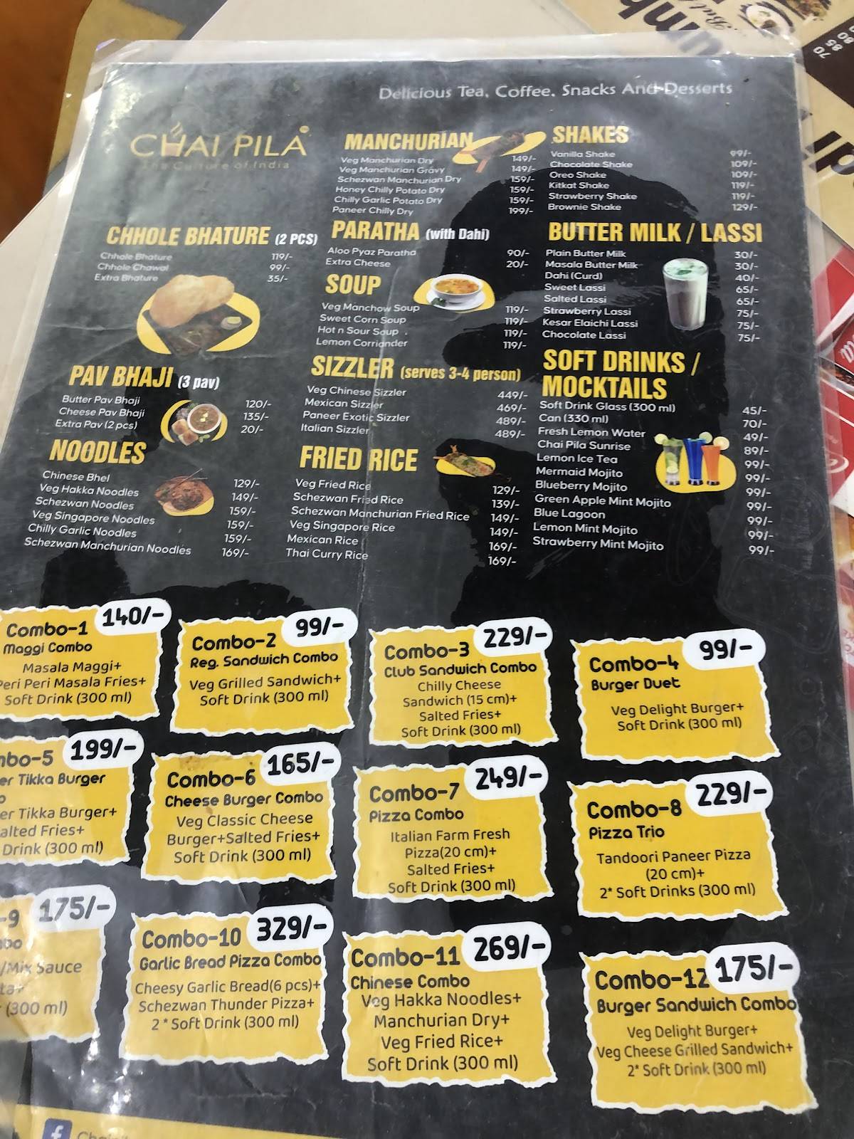 Chai Pila - Reliance Mall Ring Road - Rajkot menu